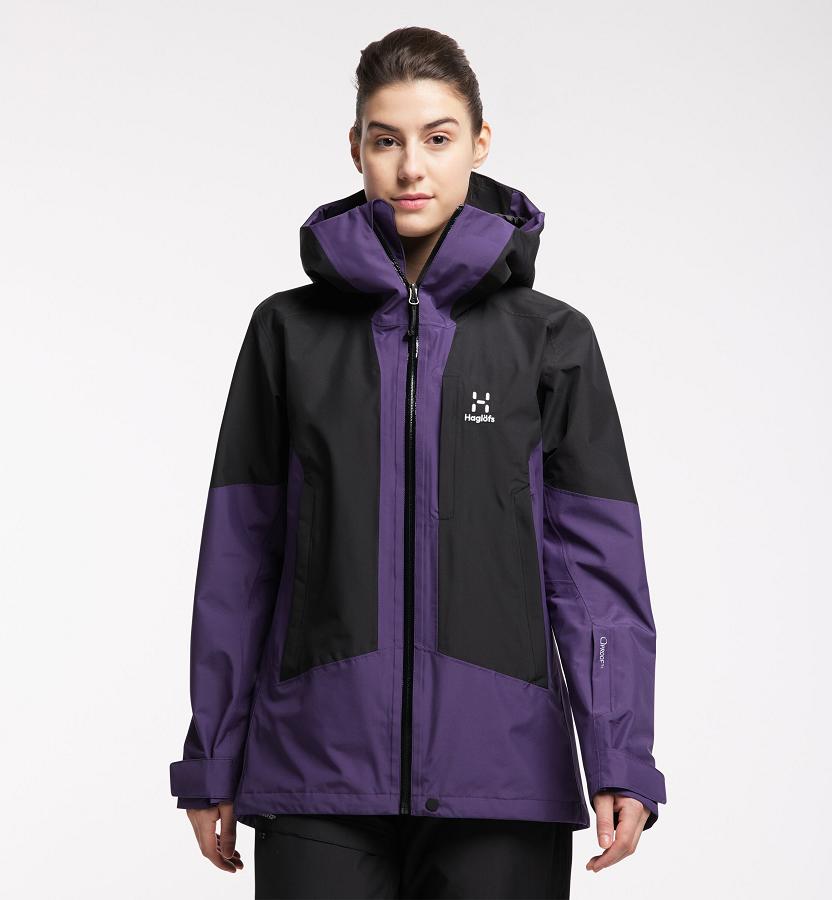 Haglöfs Womens Lumi Ski Jacket Purple/Black New Zealand 91673GYDC